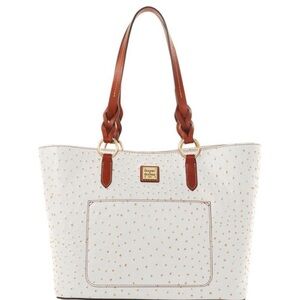 Dooney & Bourke White Tote with Tan Accents - NWOT